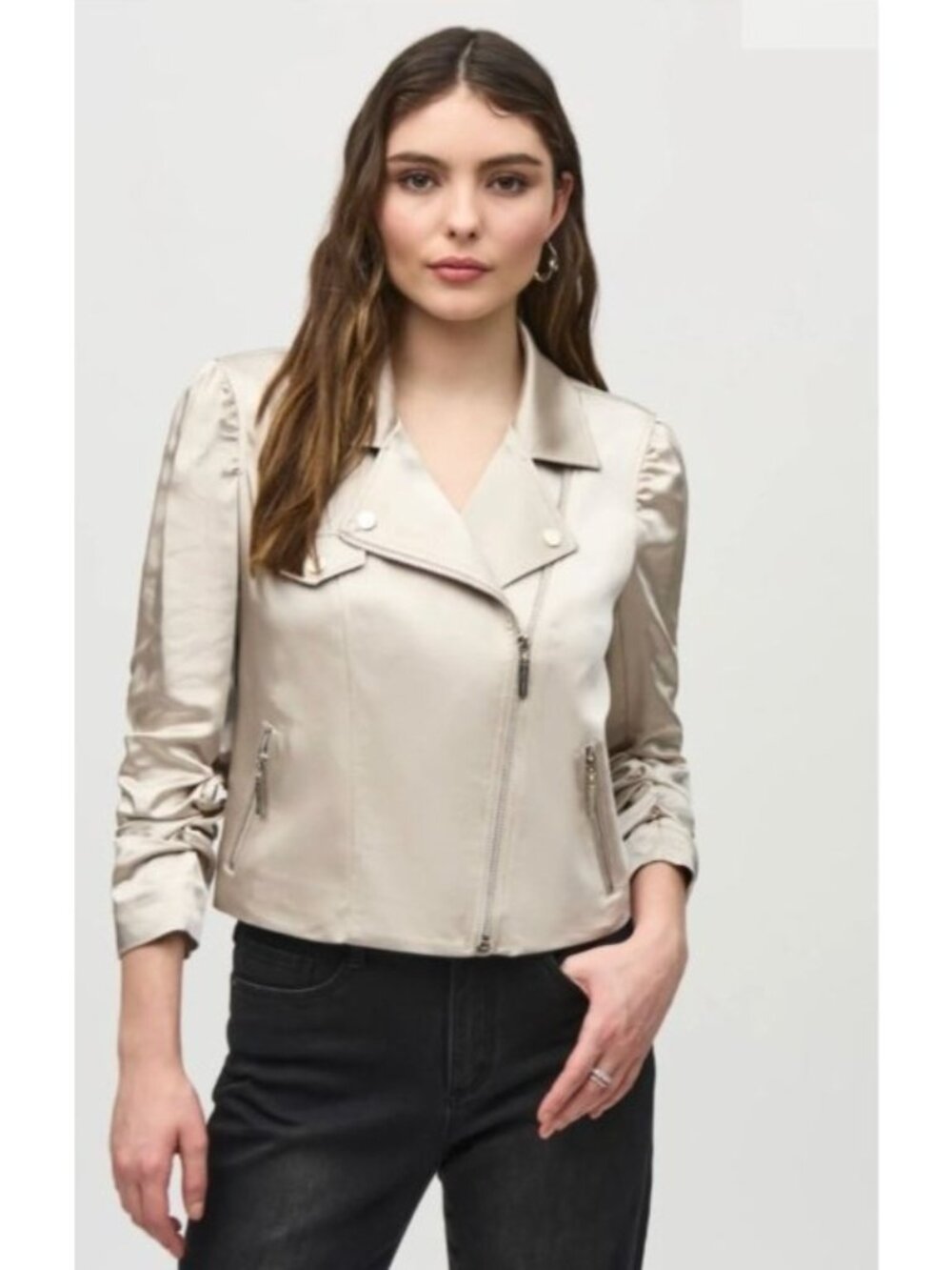 Joseph Ribkoff Moonstone Moto Jacket Size Large